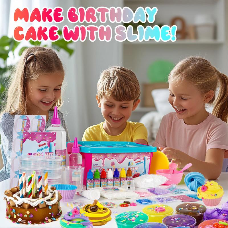 Kit Slime GXYSLM Dazzling Clear Jumbo DIY com várias combinações